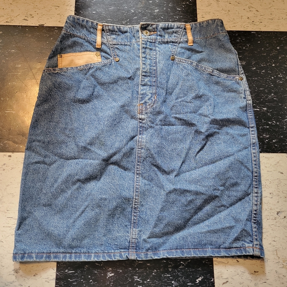 Vintage Hollywood Era Denim Skirt